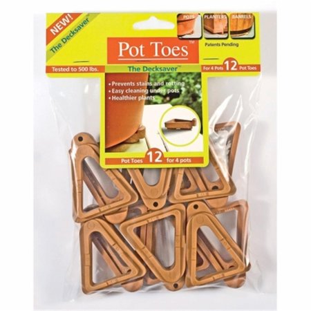 THE PLANT STAND Plant Stand Pot Toes Terra Cotta 12PK Bag TH38592